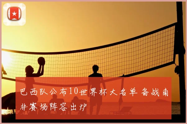 巴西队公布10世界杯大名单 备战南非赛场阵容出炉